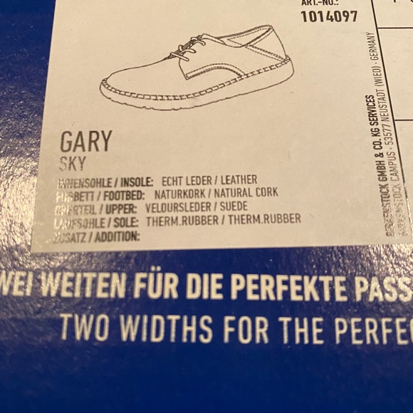 Birkenstock Gary sky blue 6 narrow new - Picture 5 of 6